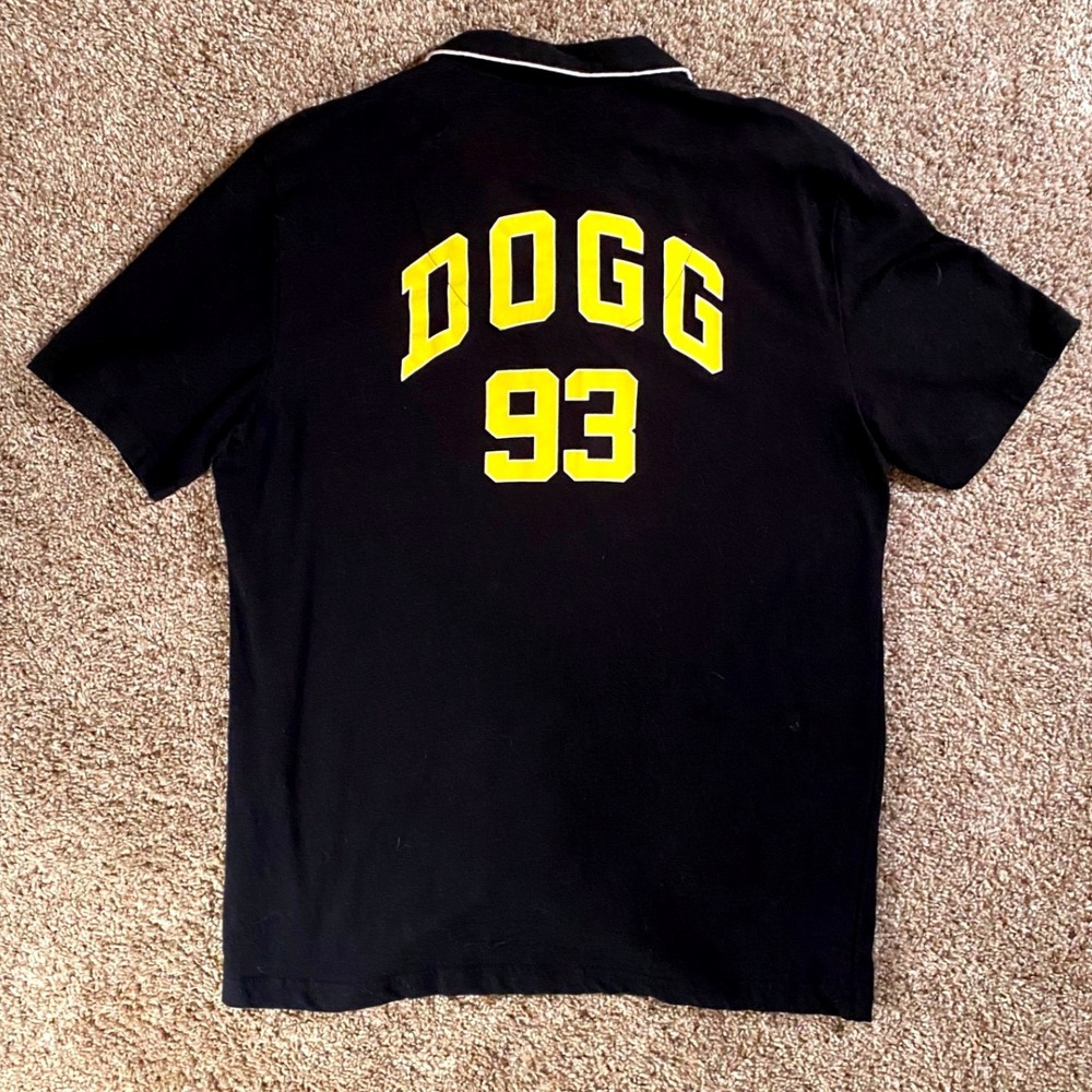 Dogg‎ Supply by Snoop Dogg Mens Medium Black Button Up Shirt PJ Dogg 93 Graphic